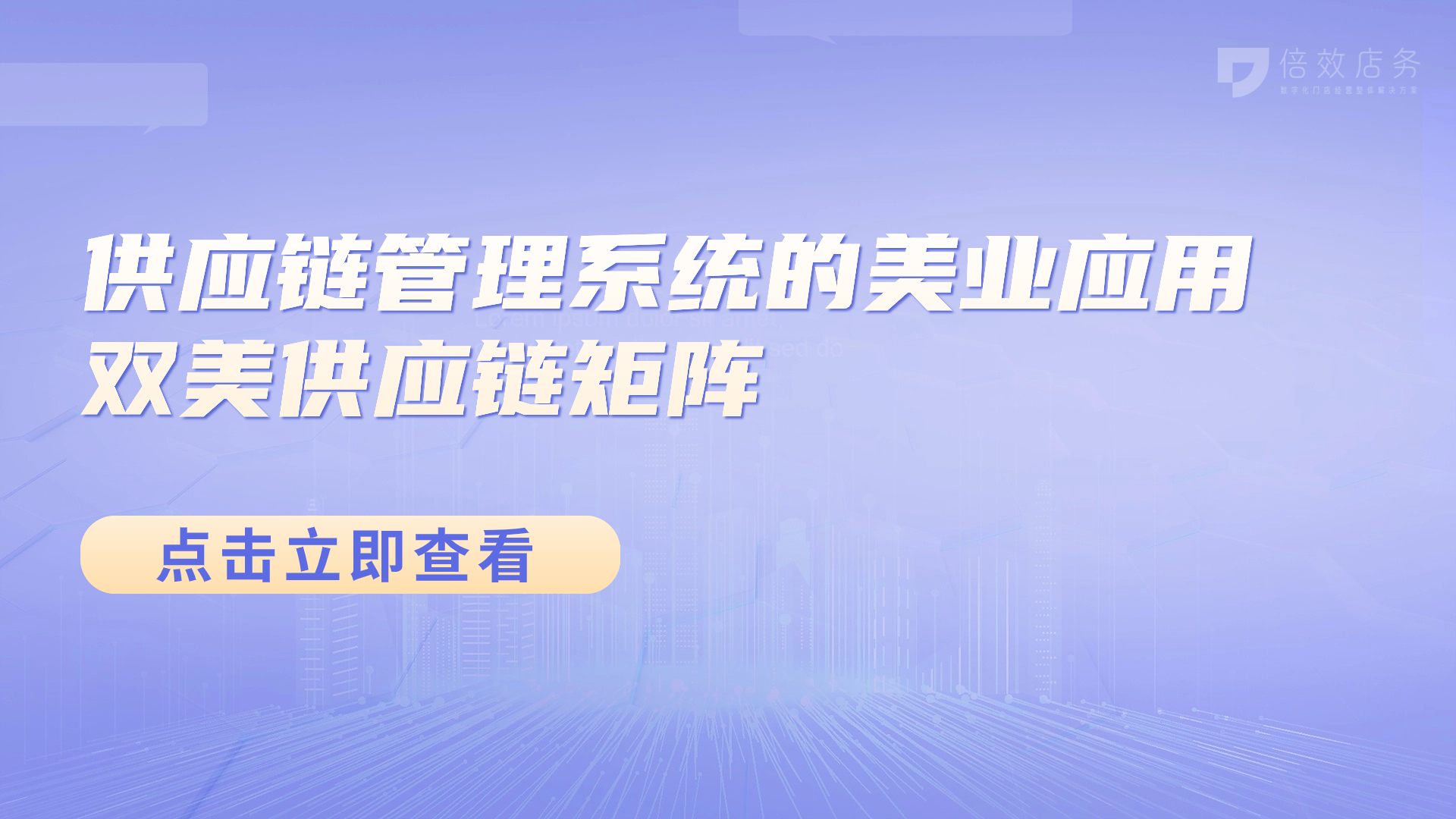 供应链管理系统的美业应用——双美供应链矩阵 